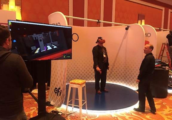 Experiência de realidade virtual será atração da EFI na ExpoPrint Latin America 2018